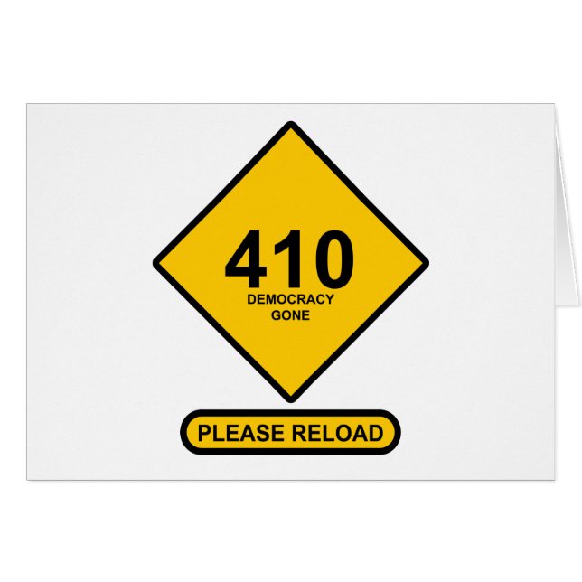 Error 410: Democracy Gone (Front Horizontal)
