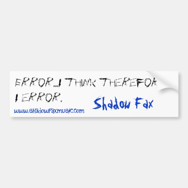 error bumper sticker (Front)