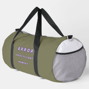 error insufficient memory duffle bag