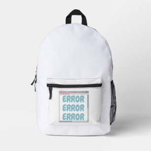 error printed backpack