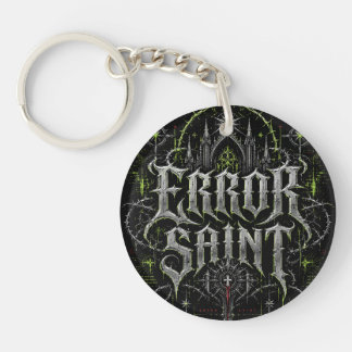 Error Saint Gothic Cyberpunk Front & Back Men's Key Ring