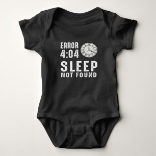 Error Sleep Not Found Programmer Coder Baby Bodysuit