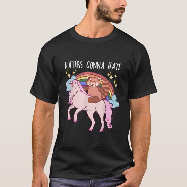 Ers Gonna E Red Panda Riding Unicorn T-Shirt (Front)