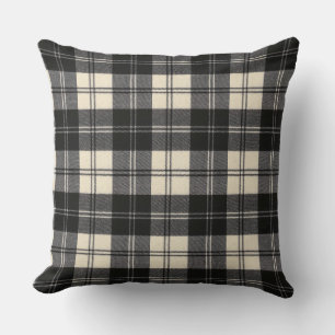 Erskine Black and White Modern Original Tartan Cushion