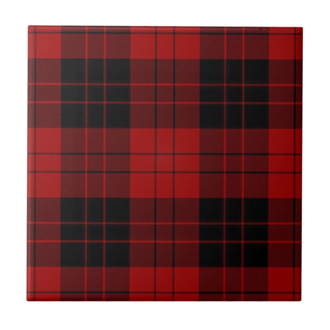 Erskine (Paton) Tartan Scottish Plaid Pattern Ceramic Tile (Front)