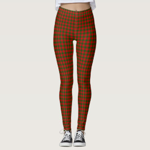 Erskine tartan red green plaid leggings