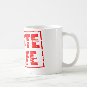 Erste hilfe red rubber stamp effect coffee mug
