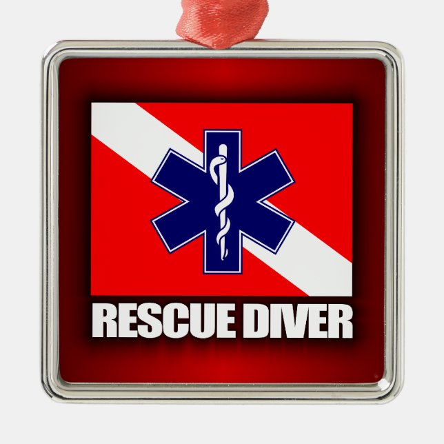 ERT Diver 2 Metal Ornament (Front)