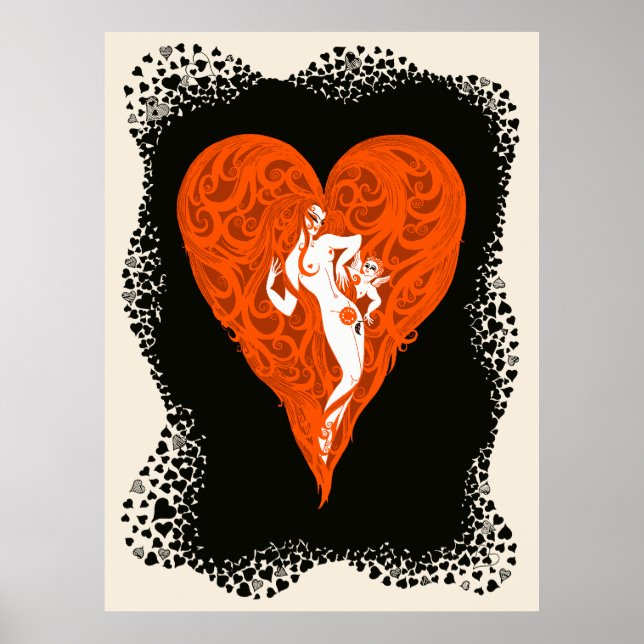 Erté - Aces Suite, Heart Poster (Front)