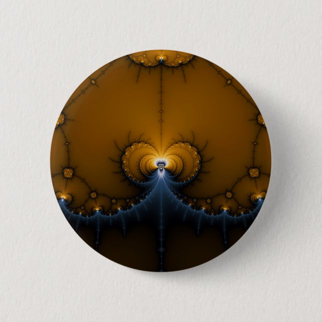 Erte - Fractal 6 Cm Round Badge (Front)