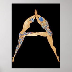 Erté - The Letter A from the Alphabet Suite, 1976 Poster