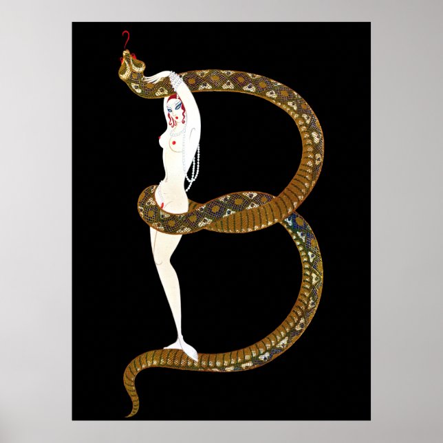 Erté - The Letter B from the Alphabet Suite, 1976 Poster (Front)