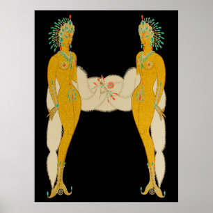 Erté - The Letter H from the Alphabet Suite, 1976 Poster