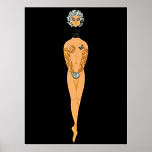 Erté - The Letter I from the Alphabet Suite, 1976 Poster