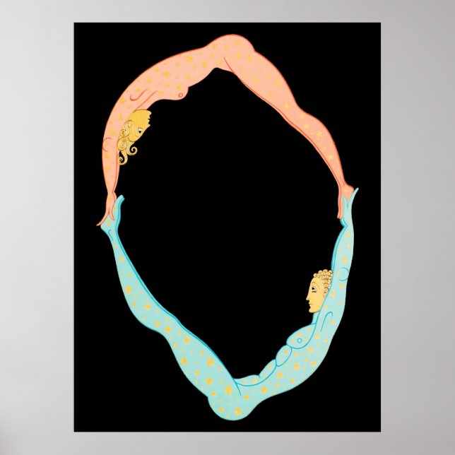 Erté - The Letter O from the Alphabet Suite, 1976 Poster (Front)