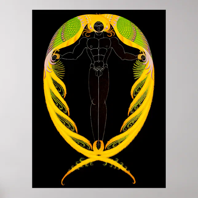 Erté - The Letter P from the Alphabet Suite, 1976 Poster | Zazzle