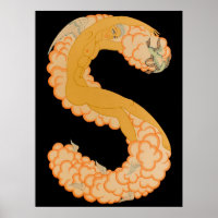 Erté - The Letter S from the Alphabet Suite, 1976
