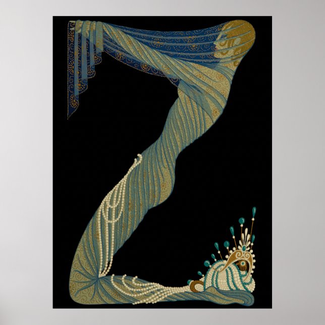 Erté - The Letter Z from the Alphabet Suite, 1976 Poster (Front)