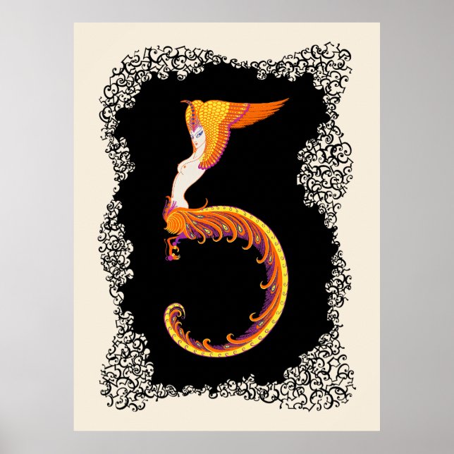 Erté - The Numerals Suite, The Number 5 Poster (Front)