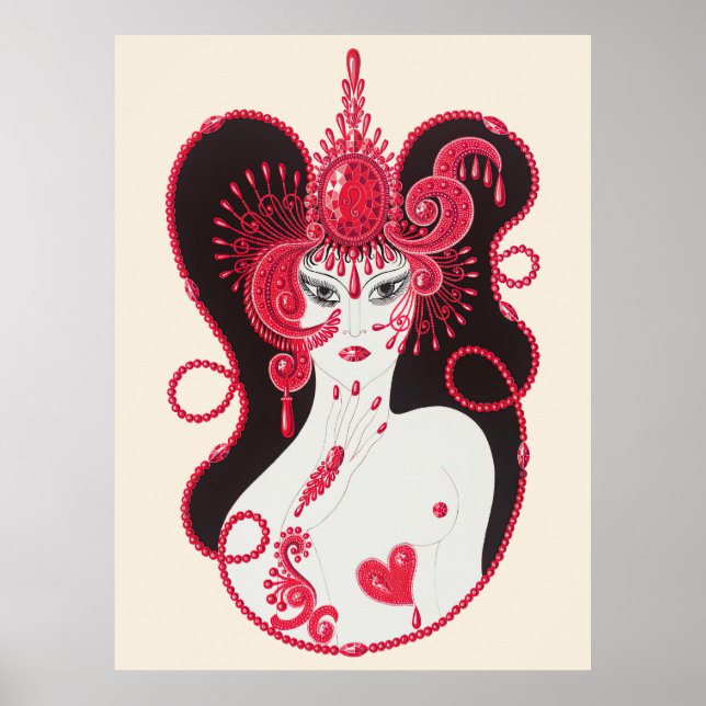 Erté - The Precious Stones Suite, Ruby, 1969 Poster (Front)