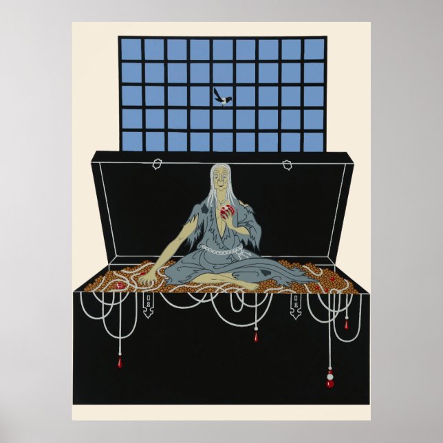 Erté - The Seven Deadly Sins Suite, Avarice Poster (Front)
