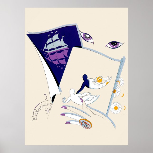 Erté - The Zodiac Suite, Gemini Poster (Front)