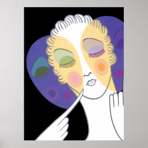 Erté - Three Faces [Night Version] Poster