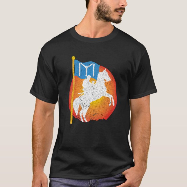 Ertugrul Gazi Riding Horse Kayi Flag Ertugrul Bey  T-Shirt (Front)