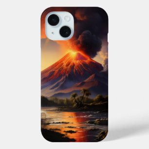 Erupting Volcano iPhone 15 Case
