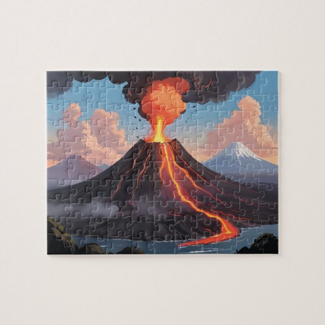 Erupting Volcano Kids Jigsaw Puzzle (Horizontal)