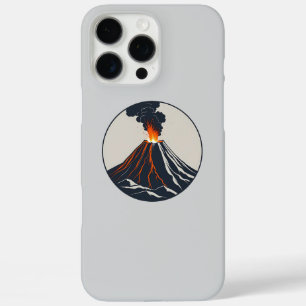 Erupting Volcano Modern Art Illustration iPhone 16 Pro Max Case