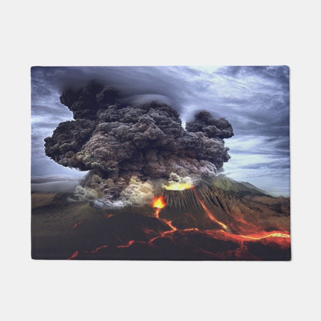 Erupting Volcano on Mountain Doormat (Front)
