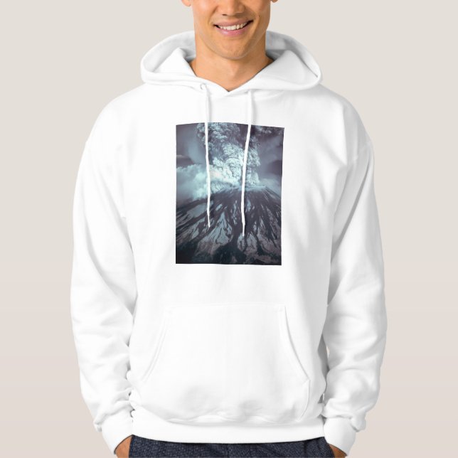 Eruption of Mount Saint Helens Stratovolcano 1980 Hoodie (Front)