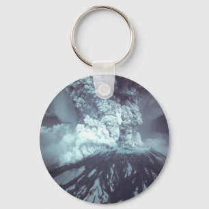 Eruption of Mount Saint Helens Stratovolcano 1980 Key Ring