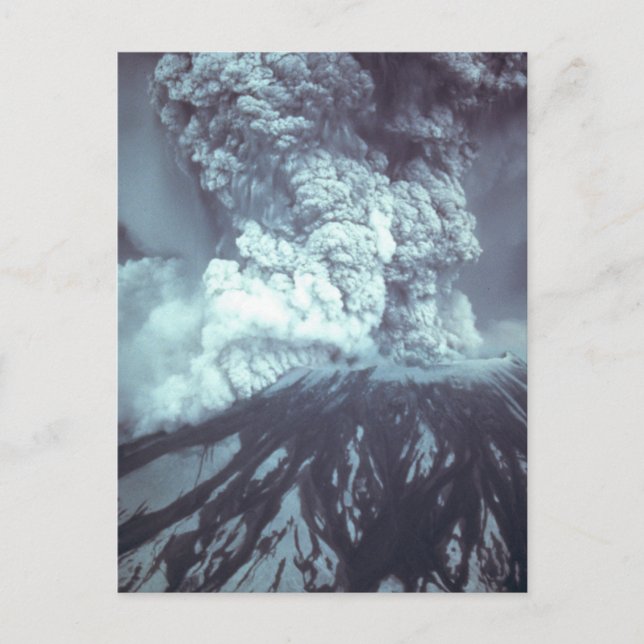 Eruption of Mount Saint Helens Stratovolcano 1980 Postcard (Front)