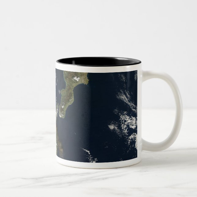 Eruption of Mt Etna in Sicily Two-Tone Coffee Mug (Right)