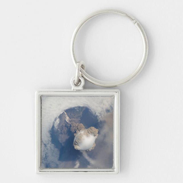 Eruption of Sarychev volcano 2 Key Ring (Front)