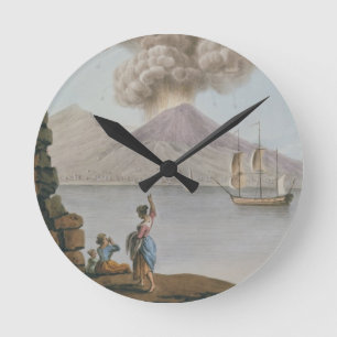 Eruption of Vesuvius, Monday 9th August 1779, plat Round Clock