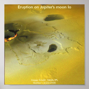 Eruption on Jupiter's moon Io Poster