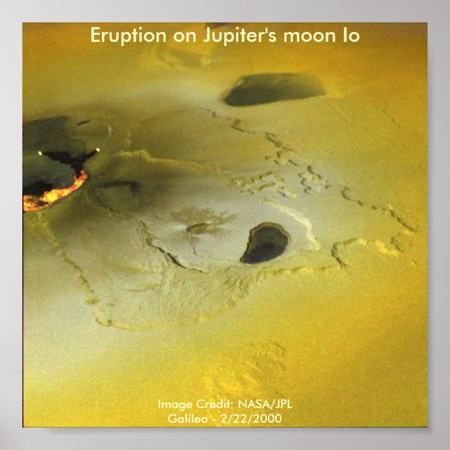 Eruption on Jupiter's moon Io Poster (Front)