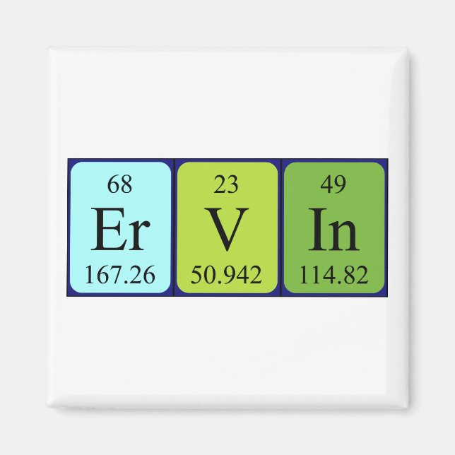 Ervin periodic table name magnet (Front)