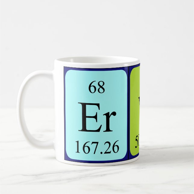 Ervin periodic table name mug (Left)