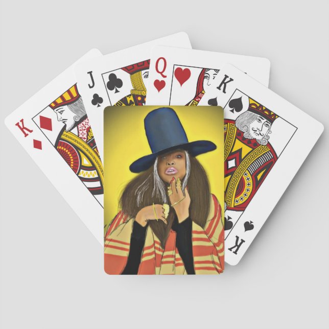 Erykah Badu Portrait Playing Cards (Back)