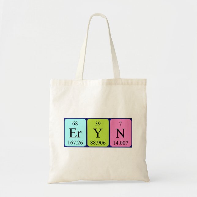 Eryn periodic table name tote bag (Front)