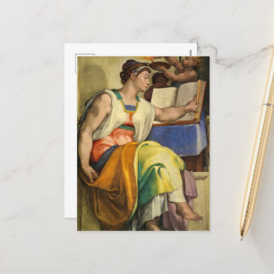 Erythraean Sibyl by Michelangelo Holiday Postcard