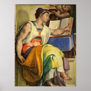 Erythraean Sibyl by Michelangelo Poster