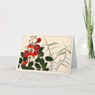Erythrina Flowers Botanical Art Card