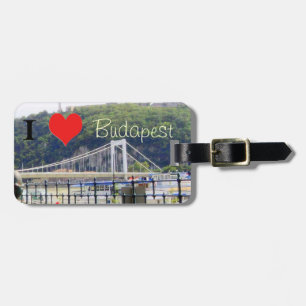 Erzsebet Bridge  I heart Budapest Luggage Tag