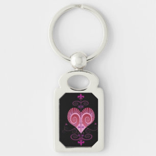 ERZULI FREDA DAHOMEY VEVE SECRET VODOU GEOMETRY KEY RING
