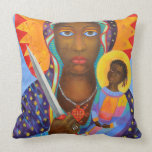 Erzulie Dantor Black Madonna Voodoo New Orleans Cushion<br><div class="desc">Erzulie Dantor voodoo New Orleans, Wudu art - prints on various materials. A great gift idea to brighten up your home. Also buy this artwork on phone cases, apparel, mugs, pillows and more. Poster and Art Print on clothing and for your wall – various backgrounds – great print for you...</div>
